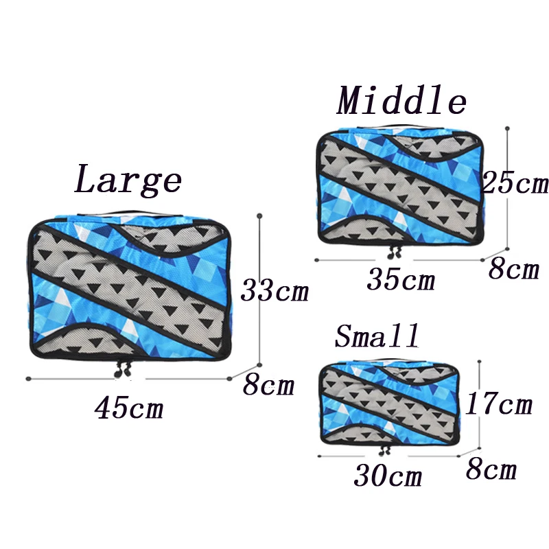 

3Pieces-set Travel Bag Luggage Organizer Clothes Storage-case Underwear Bra Storage Bag Zipper Container Waterproof PortableBag