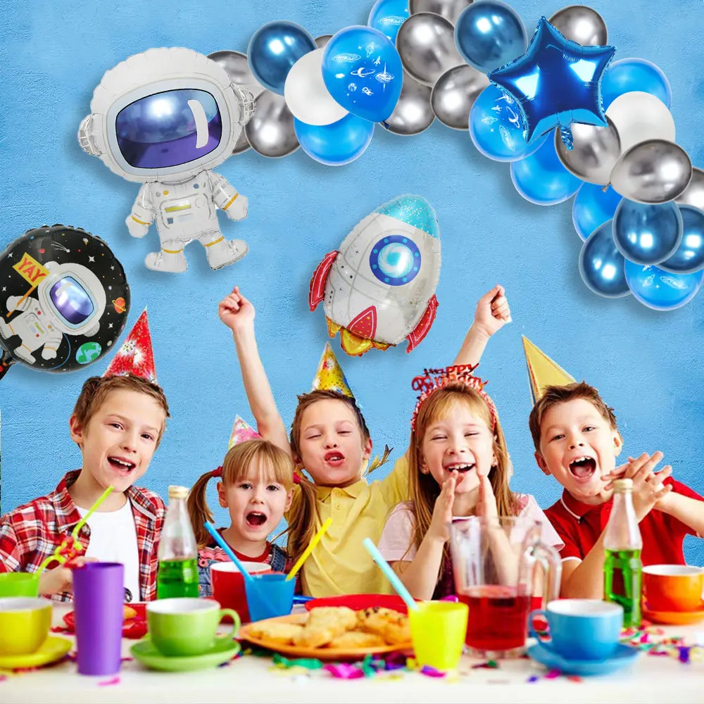 Космическая вечеринка космонавты и ракеты фольга шары галактика системы
