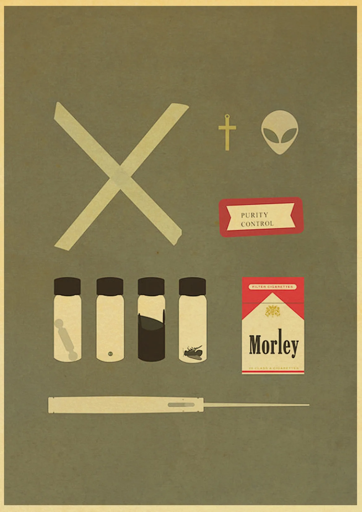 Плакаты X-файлы инопланетянин НЛО ТВ сериал ретро крафт-бумага плакаты настенная