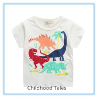 spring and summer new products dinosaur pattern childrens short sleeved t shirt for boys and girls