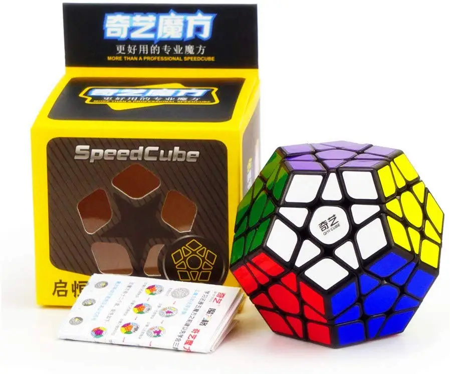 CuberSpeed Qiyi Megaminxed черный магический куб Mofangge QiYi QiHeng Black Magic Cube|Головоломки| |