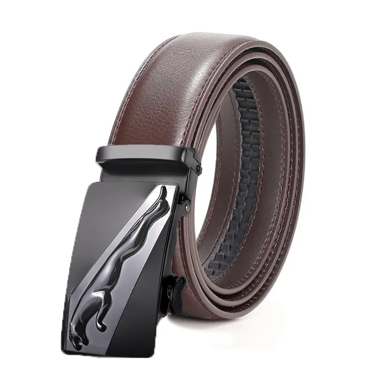 Ремень мужской из натуральной кожи с автоматической пряжкой 110-130 см | Аксессуары