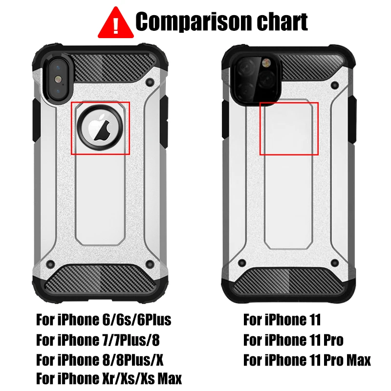 Luxury Shockproof Armor Case Cover On The For IPhone 11 Pro XR X XS Max Bumper 8 7 6 6s Plus Soft Back |