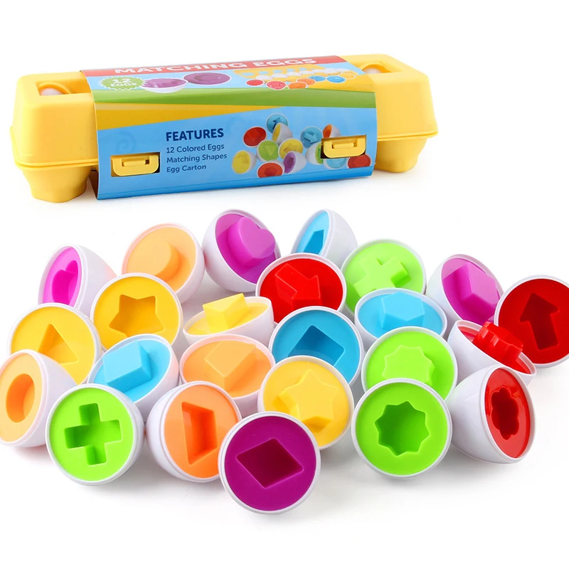 

Matching Eggs Color & Shape Recoginition Sorter Puzzle Easter Bingo Game Early Learning Educational Motor Skill Montessori Toys