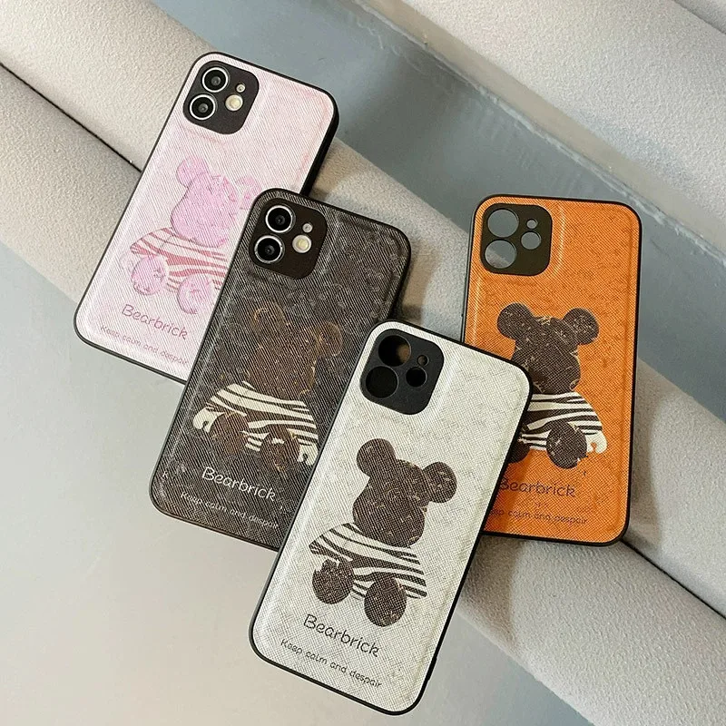 

Fasion Power Bear Phone Case for IPhone 13 12 Pro Max 11 Pro Xr Xs Max 6 7 8 Plus Silicone luxury Cover for iphone13 12 Cover