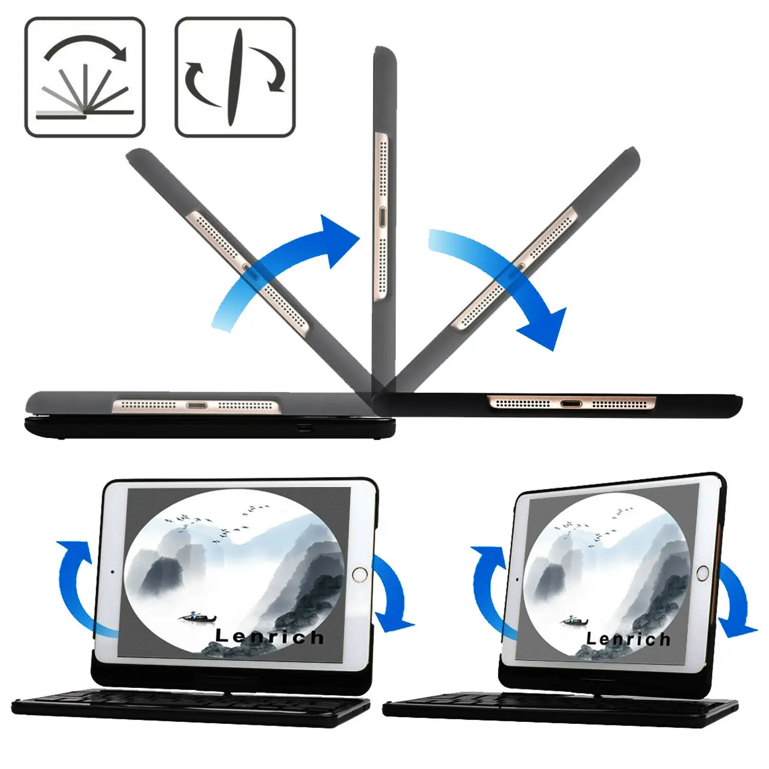 Чехол для беспроводной клавиатуры iPad MINI 3 2 1 с подсветкой пластиковый смарт-чехол