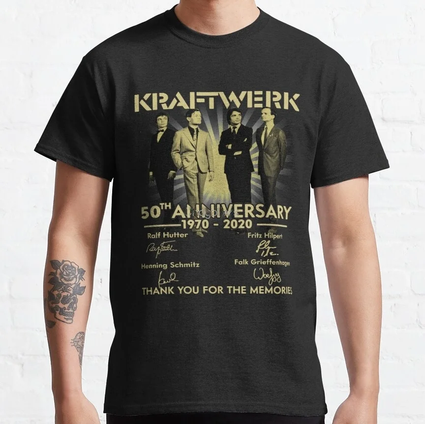 Men t shirt Kraftwerk 50th Anniversary 1970 2020 Signature Thank You Women tshirts
