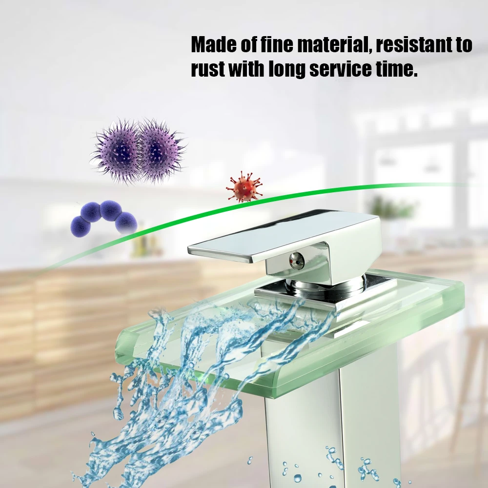 Горячая мощность кухонный кран светодиодный для ванной комнаты горячей и