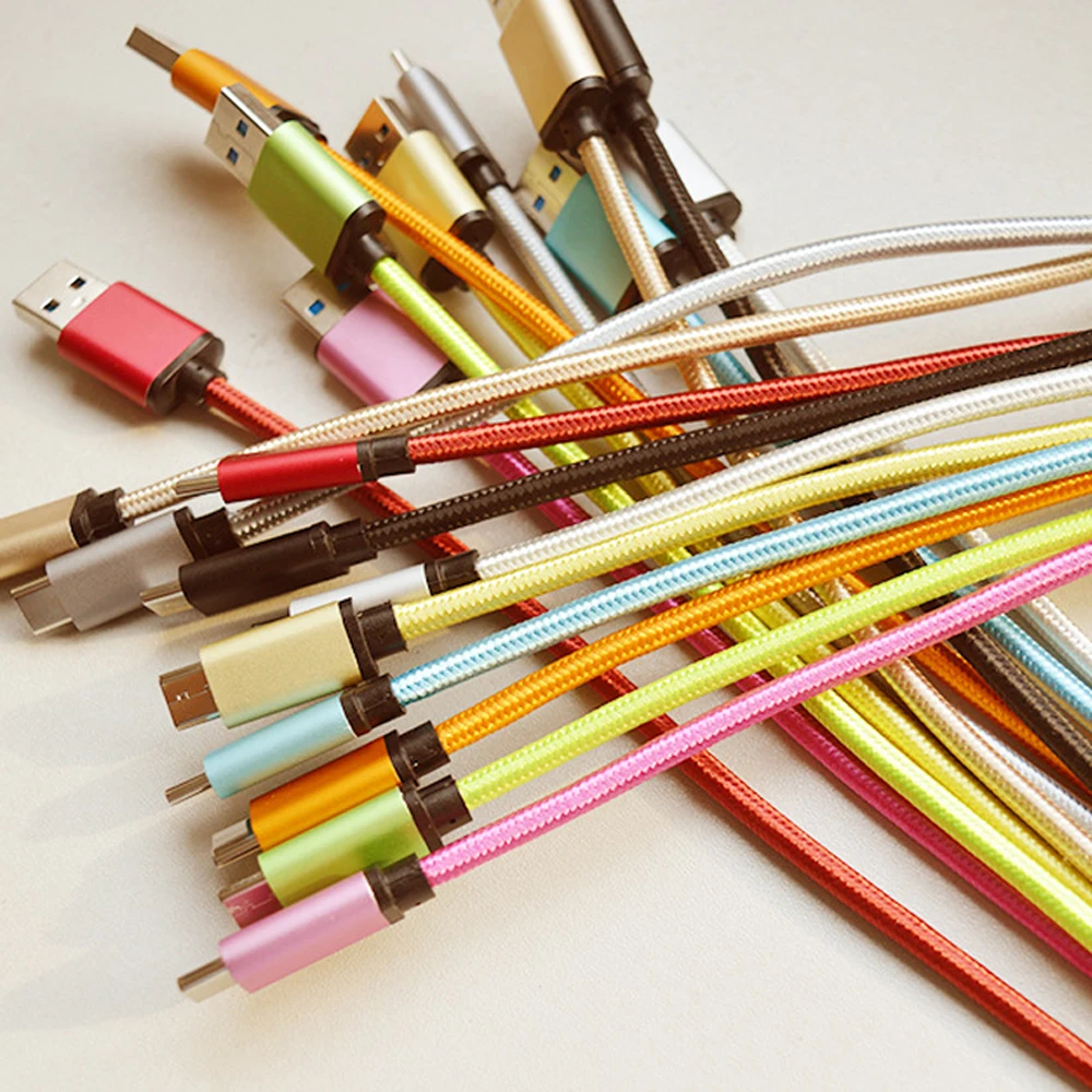 

USB Type C Cable 3A Fast Charging USB-C Cable Gold-Plated & Nylon Braided for Samsung Galaxy S10 S9 Note 8 LG V20 G5 and More