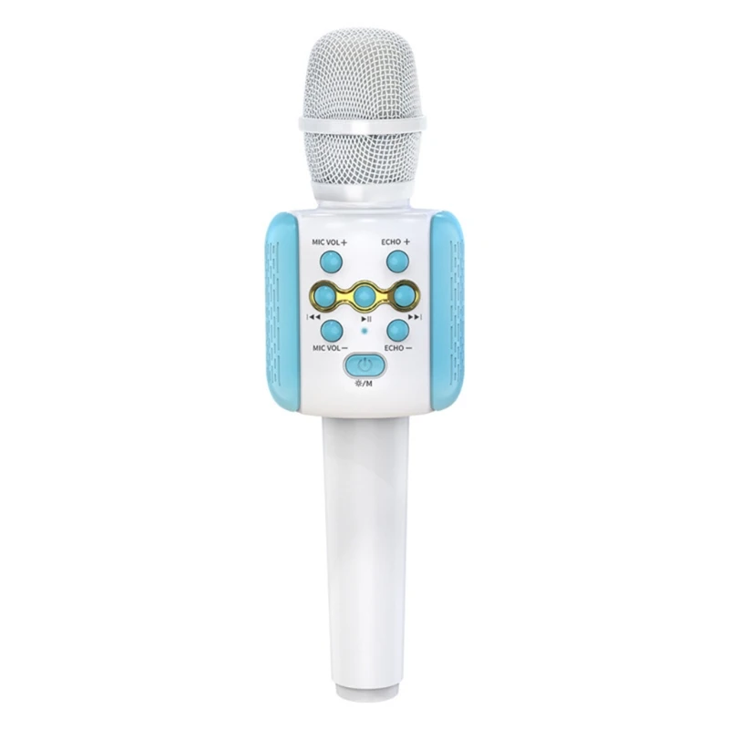 

Handheld Bluetooth Microphone with LED Lights Portable Mic for Kids and Adults