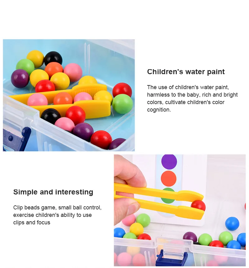 

Clip Beads Test Tube Toy Children Logic Concentration Fine Motor Training Game Montessori Teaching Aids Educational Toy For Kids