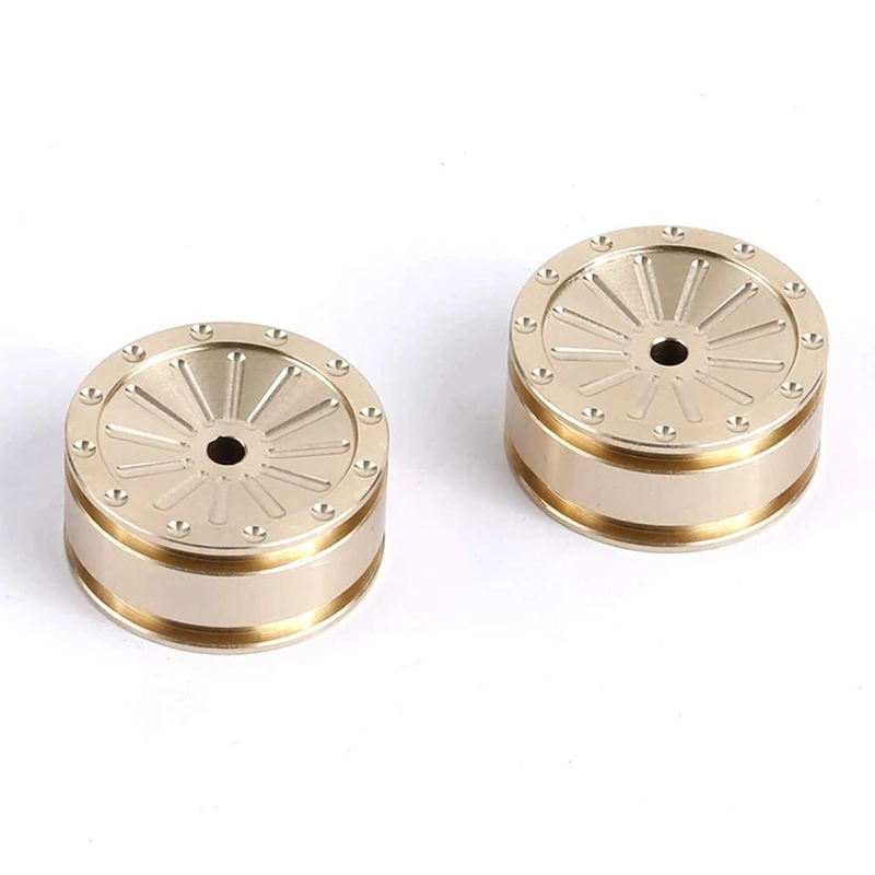 

4Pcs Brass Wheel Hub Counterweight Balance Weight for Axial SCX24 90081 1/24 RC Crawler Car Upgrade Parts Accessories