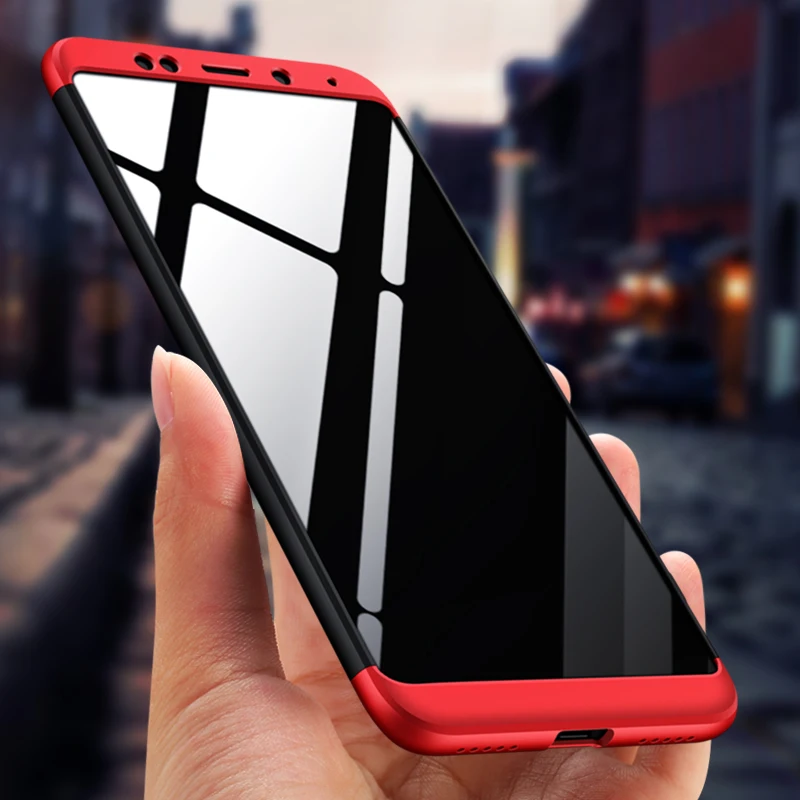 Чехол GKK для Xiaomi Redmi 5 Plus 360 Защита всего корпуса противоударный 3 в 1 жесткий