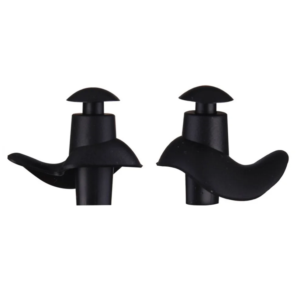 

3 Pairs Professional Swimming Ear Plugs Waterproof Reusable Silicone Earplugs for Adult (Blue + Black +)