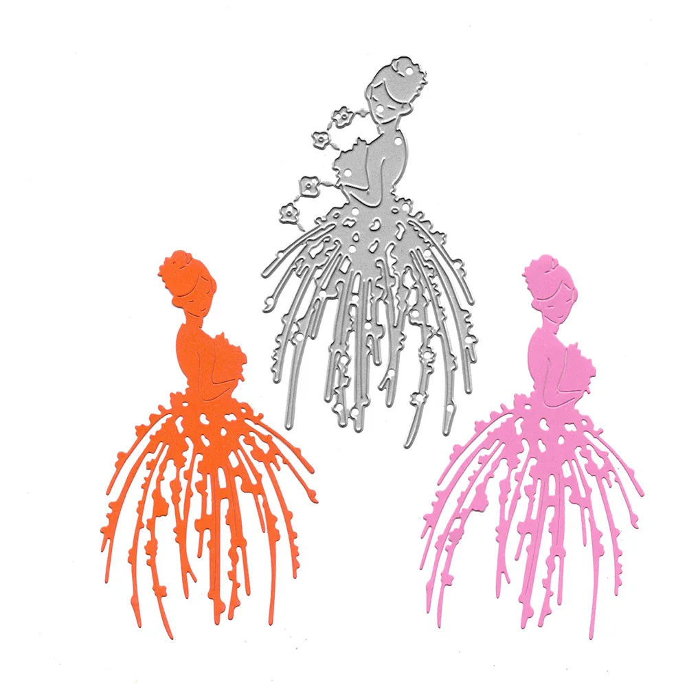 Умирает Скрапбукинг Красота девушка штанцевый нож DIY папки для тиснения