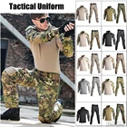 Тактическая солдатская форма военный армейский боевой Камуфляжный комплект страйкбол Пейнтбол охотничий костюм рубашка + брюки с наколенниками налокотниками