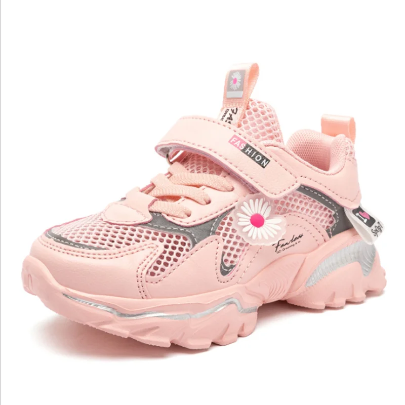 

2021 New Spring/Summer Children Shoes Girls Lightweight and Comfortable Sneaker Mesh Breathable Fashion Casual Kids Shoes