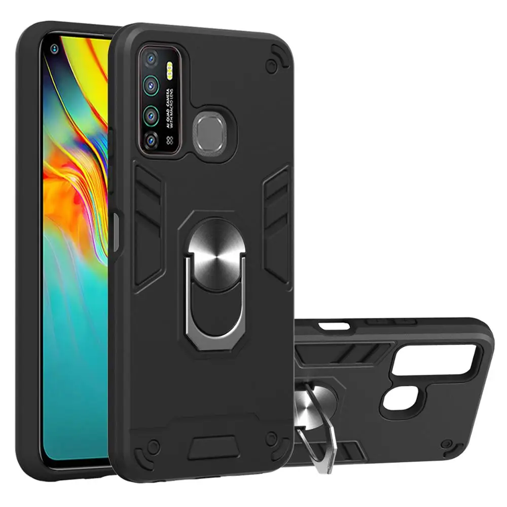 

Shockproof Armor Case For Infinix Note 7 Note7 Lite inger Ring Holder Magnetic Shell Stand Cover X690 X690B X656