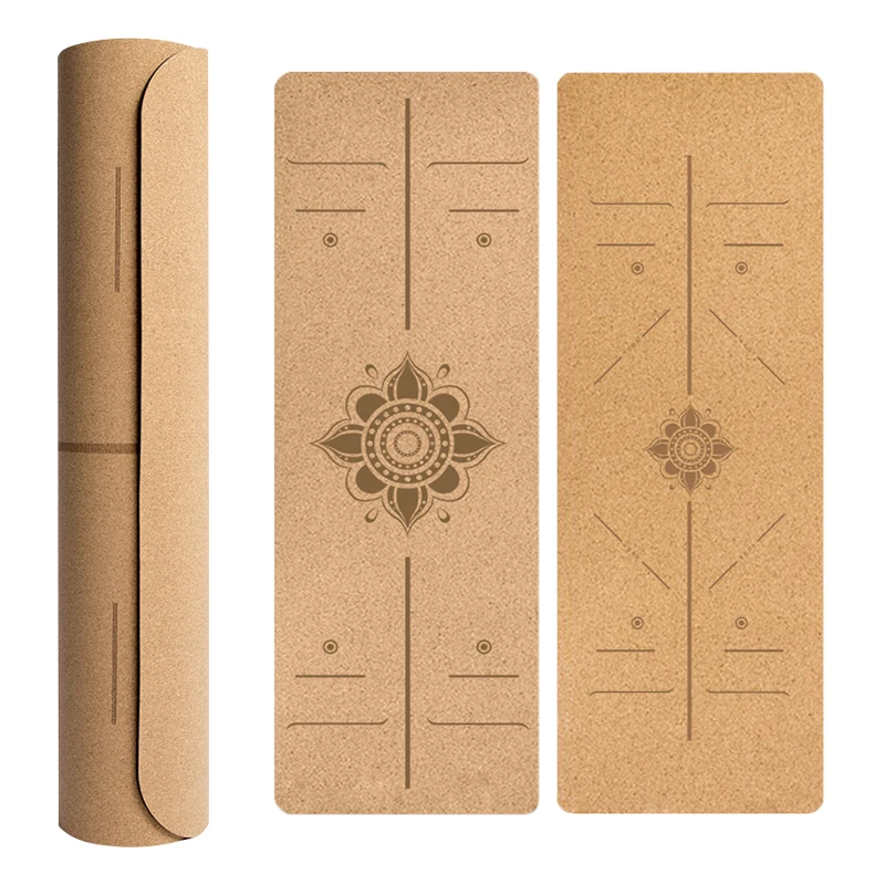 183X61cm 6 мм натуральный пробковый TPE коврик для Йоги Спортивные коврики спортзала