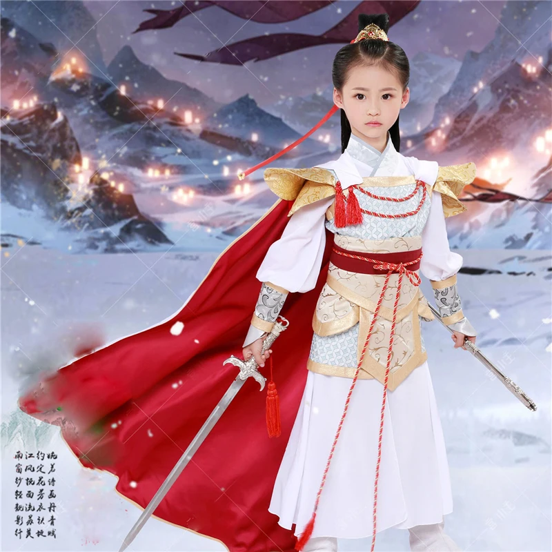 Сценический костюм Mu Lan WYJN для маленькой девочки женский Hanfu представлений
