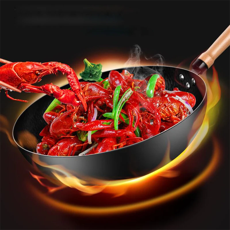 Китайская железная кастрюля домашняя традиционная плитка ручной работы с