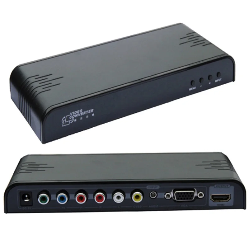 1080P VGA компонент Ypbpr композитный AV к HDMI преобразователь скалер смешанные входы
