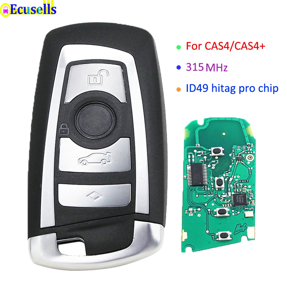 Смарт ключ с 4 кнопками 315 МГц для BMW F CAS4 + 5 серий 7 F01 F02 F03 F04 F11 F07 F10 чипом PCF7945|buttons
