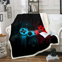 teen gaming throw blanket gamer gift for boys bed blanket kids girls young man video games sherpa blanket chic abstract gamepad