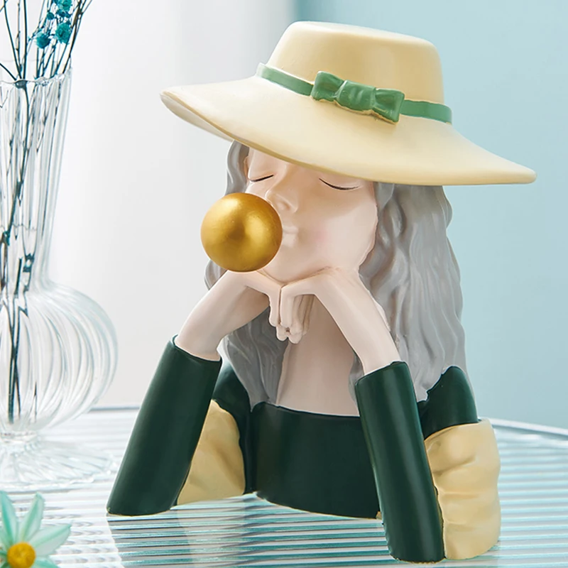 

Настольная статуя с мультяшными пузырьками, современные украшения из искусственной смолы, поделки, украшения для стола, винного шкафа