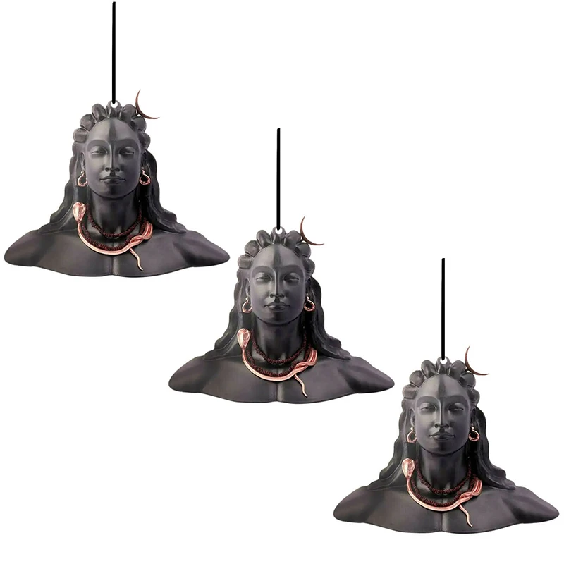 

1pc Indoor Outdoor Decoration Indian Half-face Statue Resin Crafts Pendant Home Garden Decor