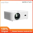 Orignal Wanbo X1 Профессиональный проектор 4K Android 9.0 поддержка 1080P Мини светодиодный портативный проектор 1280*720P коррекция трапецеидальных искажений для дома
