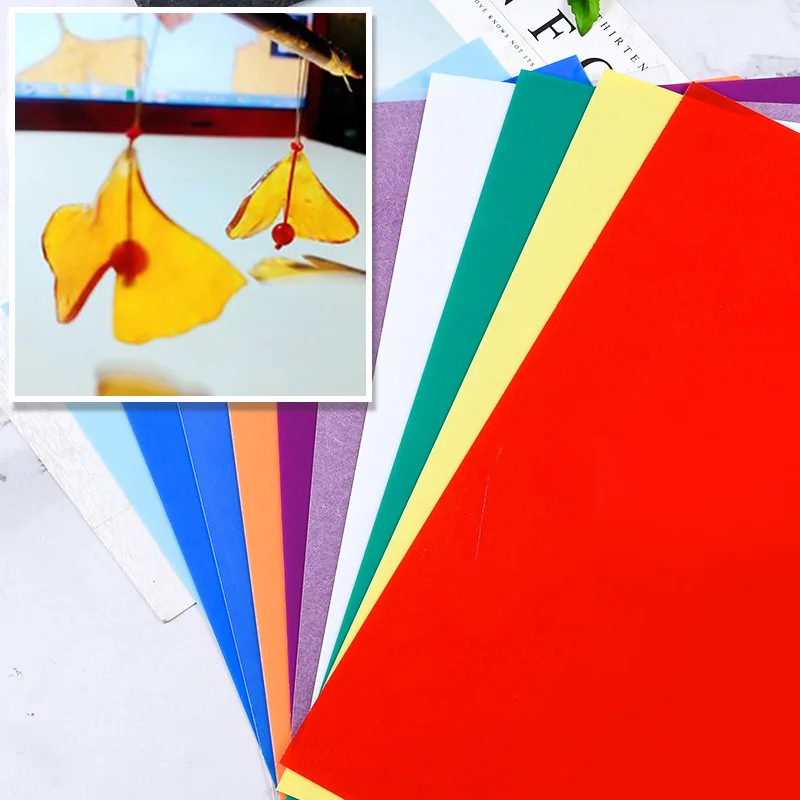 

10-color DIY Handmade Jewelry Materials Crystal Epoxy Resin Pendant Make hand-painted Heat-shrink Sheets Earrings PendantsMaking