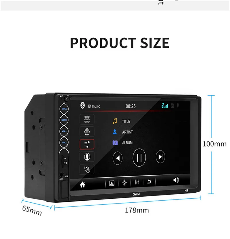 Автомагнитола 2 Din Hd 7 &quot с сенсорным экраном стерео MP5 Bluetooth SD 2020 | Автомобили и