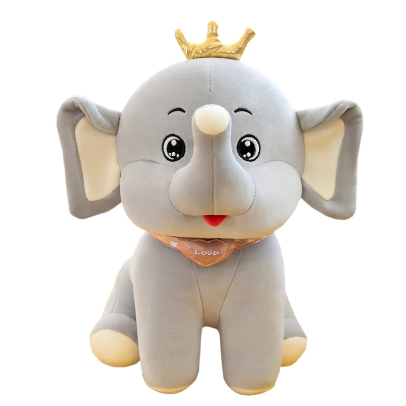 

Disney Plus 40Cm-60Cmplush Doll Toy Soft Flower Knot Big Ear Elephant Plushie Toy Doll Soothe Baby To Sleep Gifts for Children