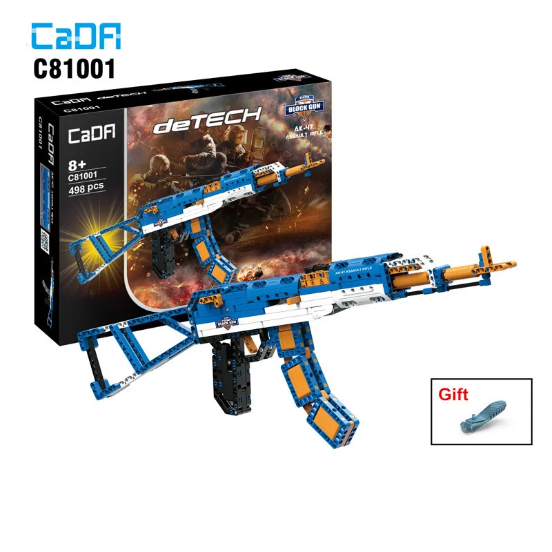 498 шт. блоки C81001 Техника Сборка AK 47 Штурмовая винтовка серизные вечерние