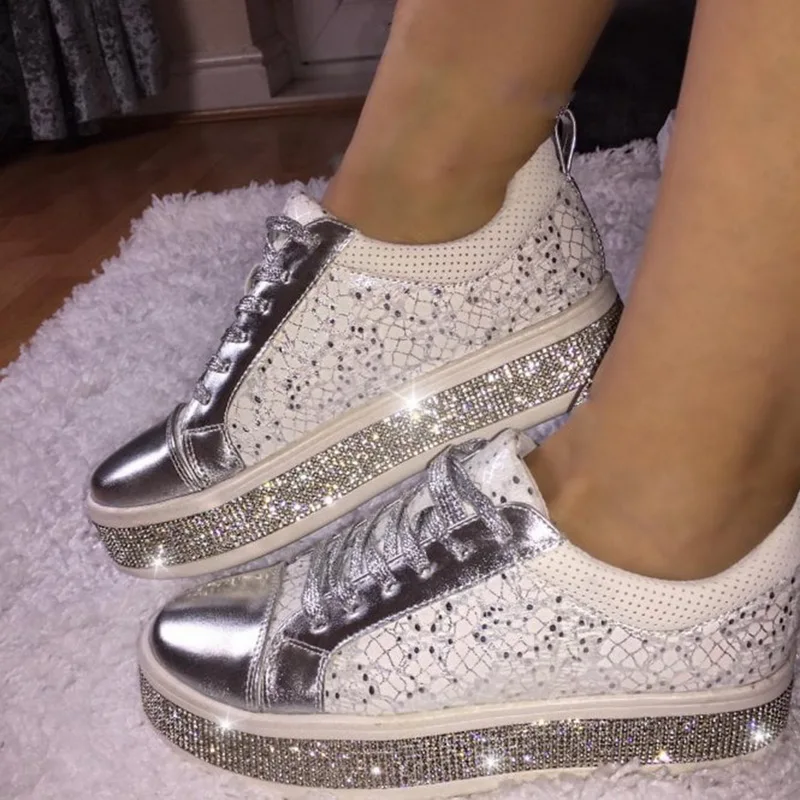 LASPERAL/Женская обувь на плоской подошве со стразами коллекция 2020 года сезон осень