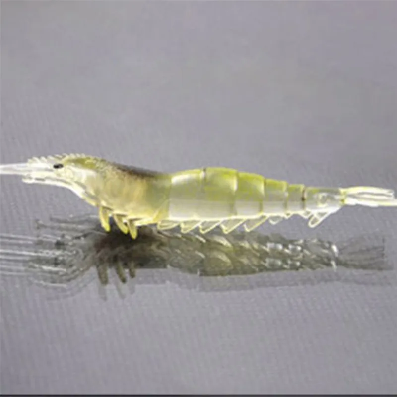 Приманка Мягкая креветка 10/20 шт. травяная экологически безопасная пластиковая