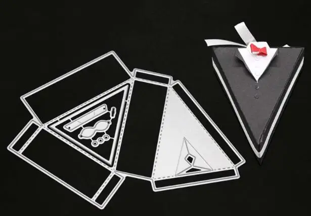 11.7x15.2cm YINISE металлические режущие штампы для трафареты для скрапбукинга ящик коробка цветок DIY открытки в альбом украшения тиснение Складная матрица вырезы вырезать умирают плесень Записки бумага ремесло нож плесень лезвие - Цвет: 11.7x15.2cm