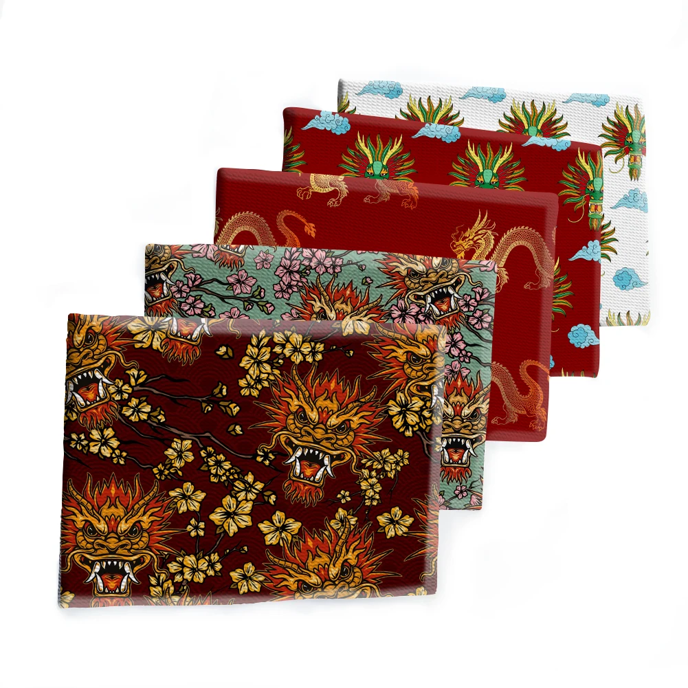 Мультяшный Дракон узор печатная пуля текстурированная Ливерпуль Пэчворк Ткань