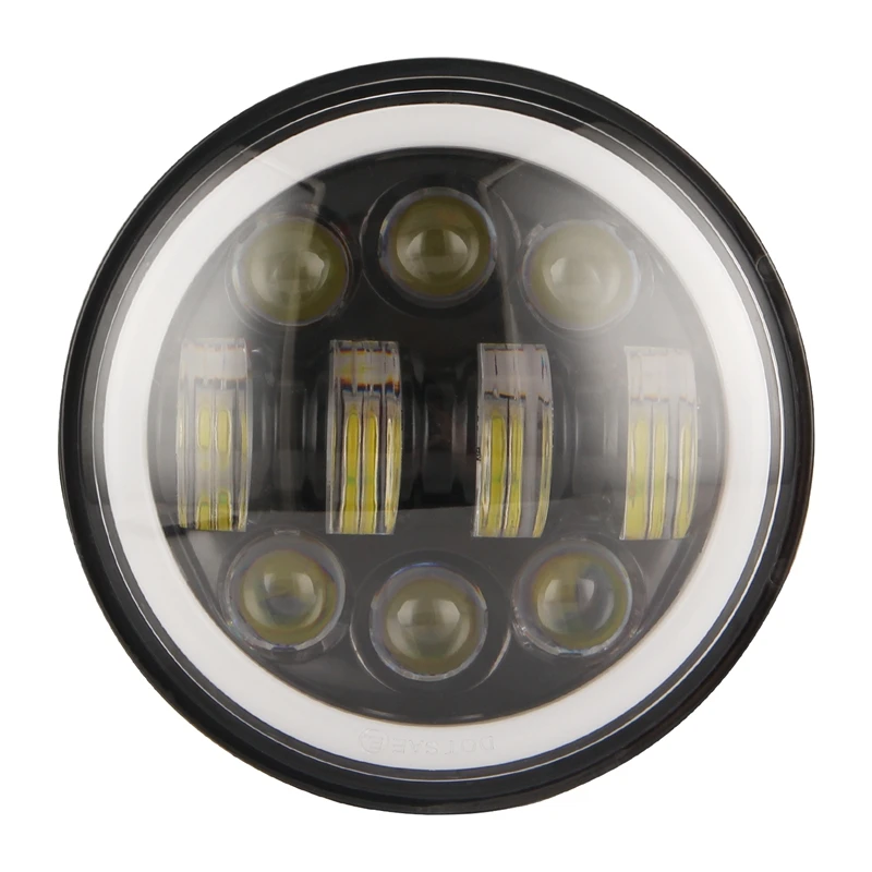 

New Brightest 80W 5.75 Inch Round LED Projection Motorcycles Headlight Black