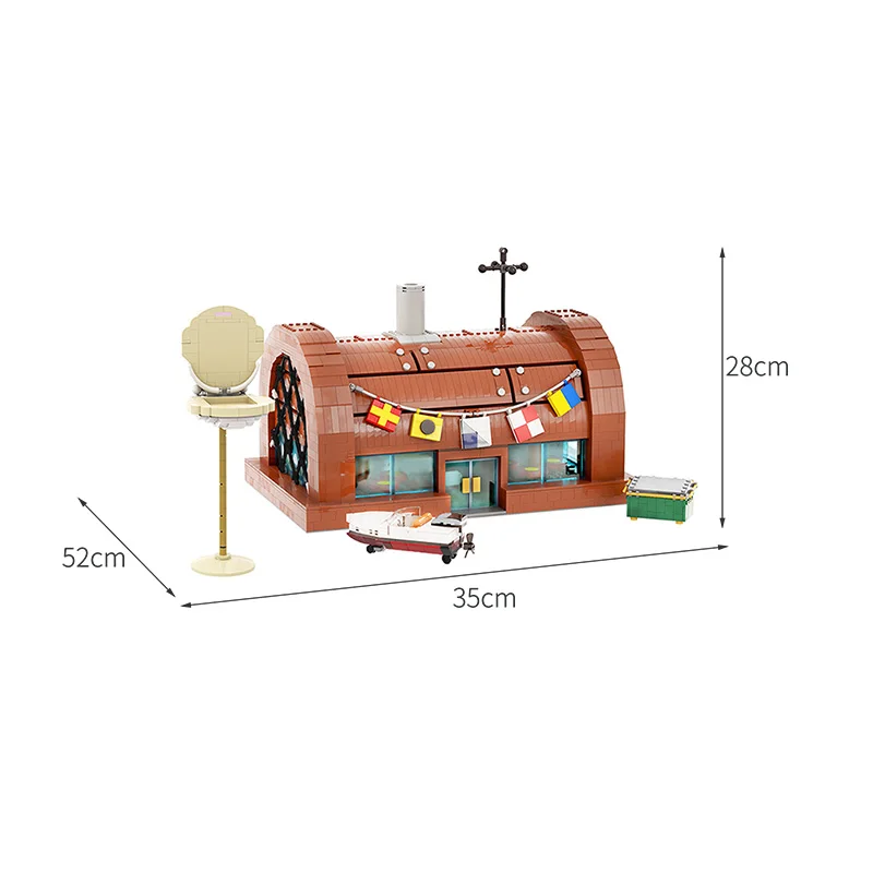 Buildmoc креативная мультяшная губка крабы краба капитан эуд ресторан городской дом