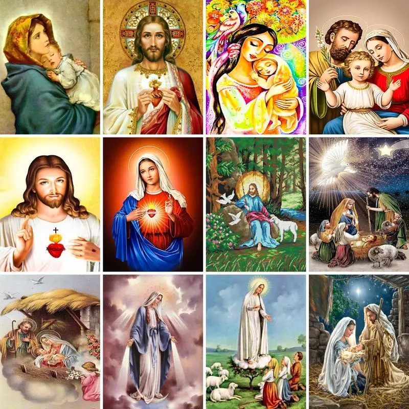 

GATYZTORY Full Square/Round Diamond Painting Jesus 5D DIY Diamond Embroidery portrait Cross Stitch Kit Handmade Gift Home Decor