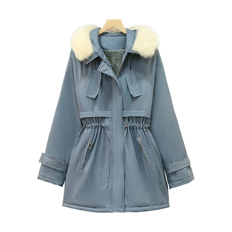 

M-4XL Women's Winter Long-Sleeved Tops Cotton Padded Jacket Hooded Coat Long-Sleeved Warm Overcoat