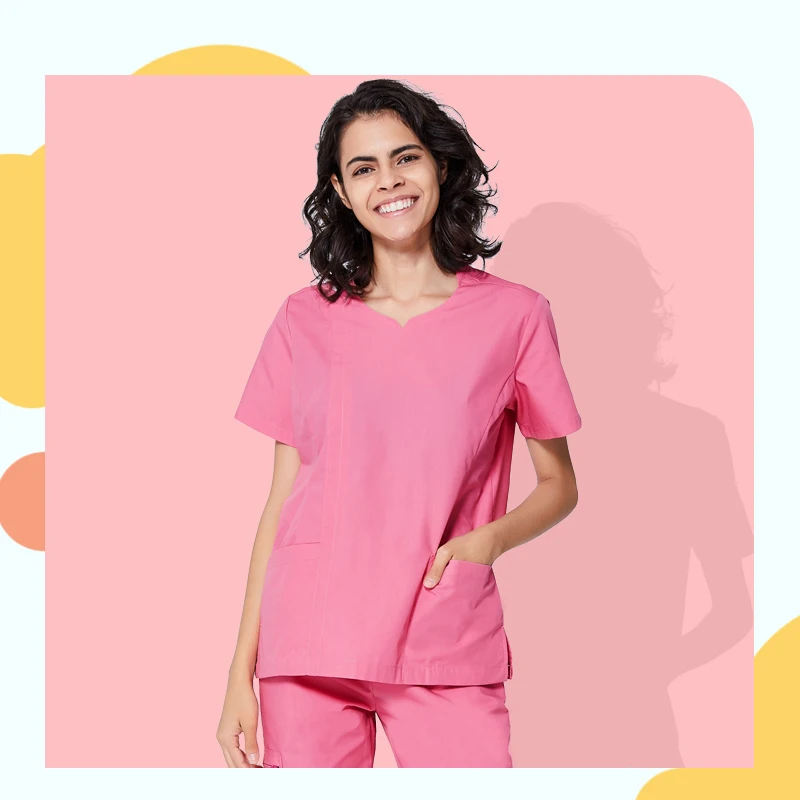 Лавандовая Женская скраб форма набор скрабов рабочая одежда униформа для