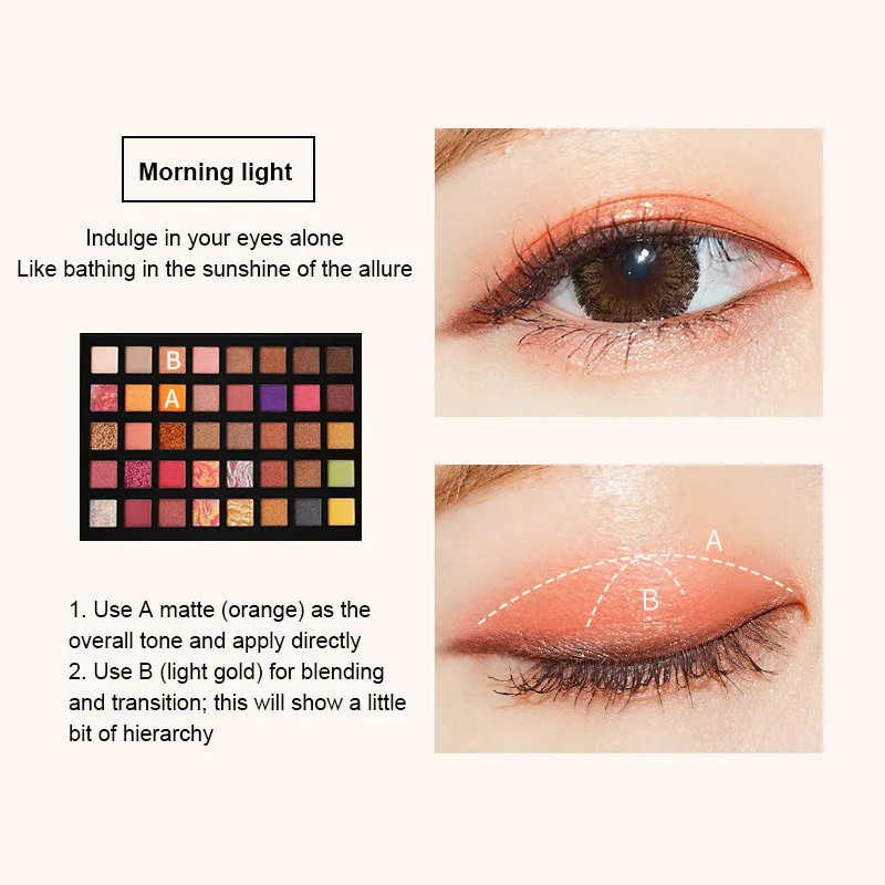 

40 Colors Makeup Matte Eyeshadow Palette Glitter Pearlescent Waterproof Lasting Shimmer Eyeshadow Cosmetic