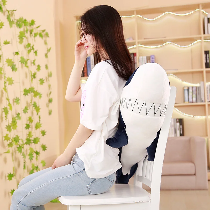 

New 55-120cm Giant Funny Bite Shark Plush Toy Soft Baby Appease Cushion Gift For Children Girls Animal Doll Pillow