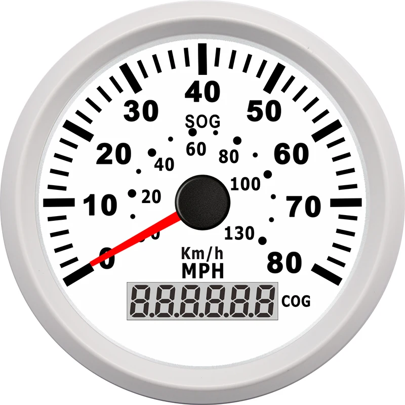 universal 85mm tuning auto Marine GPS Speedometer car meter 0-80MPH 130KM/H Speed Gauge 9-32V With Red Backlight atv tachometer |