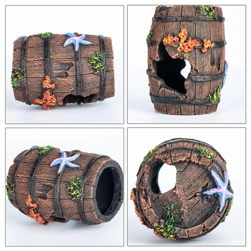 Разбитая бочка из смолы аквариумные украшения для аквариума