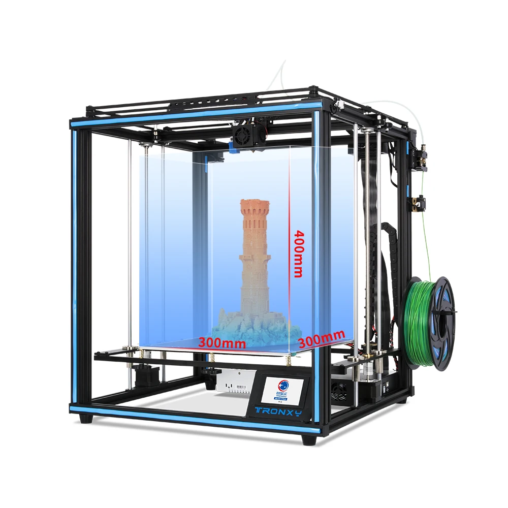 Verkauf Hohe Präzision Mit Automatische Nivellierung Sensor Druck 330*330mm Aluminium Profil Heißer Bett DIY Kit 3D Drucker X5SA