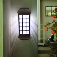 solar light led solar plus rectangular retro pane wall lamp outdoor waterproof garden courtyard park corridor decorative lamp